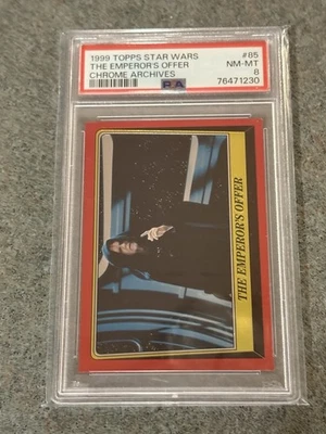 1999 Topps Chrome Archives Star Wars The Emperor’s Offer PSA 8 Return Jedi - Image 1 of 4