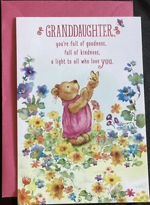 Happy Birthday Granddaughter Teddy Bear Card Hallmark Greeting Card - Bild 1 von 4