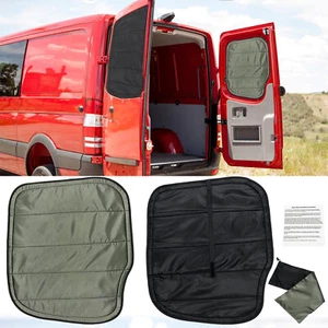 for Sprinter Cargo Van 2007-2018 Insulated Blackout Rear Door Windows Covers - Picture 1 of 10