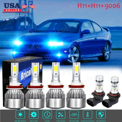 For Pontiac GTO 2004 2005 2006 6x 8000K LED Combo Headlights + Fog Lamp Bulbs - Image 1 of 4