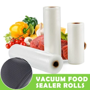 1-10 Rolls Vacuum Sealer Bags Precut Food Storage Saver Heat Seal Cryovac PE &PA - Picture 1 of 21