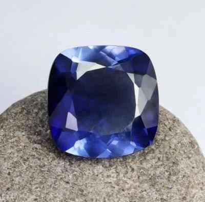 5.70 Ct Natural Blue Sapphire Certified Cushion Cut Loose Gemstone + Gift - Image 1 of 4