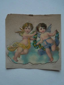 Découpis. Chromo. Deux Paires D'Anges.  55        - Imagen 1 de 3