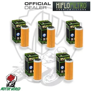 KIT 5 FILTRI FILTRO OLIO HIFLO HF652 KTM 350 EXC-F Six Days CKD 2018 - 2023 - Foto 1 di 1