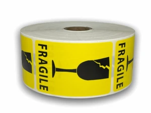2x3-inch Cracked Glass / Fragile YL Labels Shipping Adhesive Stickers 2RLS/500EA - Picture 1 of 3