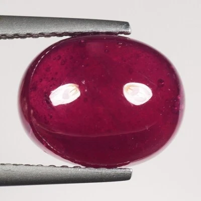 5.05Cts 100% NATURAL RUBY RED OVAL CABOCHAN HEATED LOOSE GEMSTONES M575 - Image 1 of 2