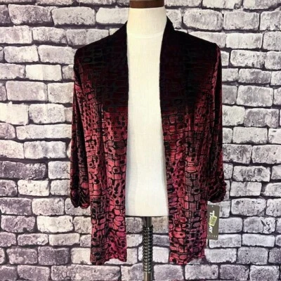 Tan Jay NWT Red & Black No Close Cardigan Size PM - Image 1 of 4