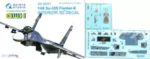 Quinta Studios 1/48 SUKHOI Su-35S 3D DECAL COLORED INTERIOR SET GWH Kit - Picture 1 of 7