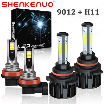 For Buick Envision 2016-2019 Combo 4x LED Headlight +Fog Light Bulbs 6000K White - Image 1 of 4