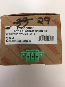 1793050000 WEIDMULLER TERM BLOCK PLUG 3POS STR 3.81MM -- LOT OF 29 PCS - Picture 1 of 4