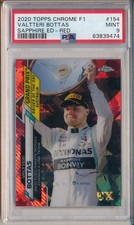 2020 Topps Chrome F1 Sapphire Red #154 Valtteri Bottas /5 PSA 9