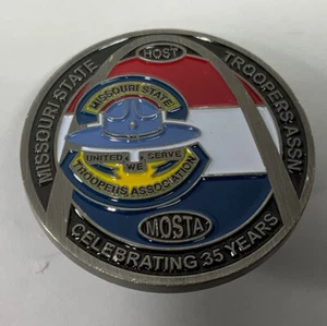 Missouri State Highway Patrol MOSTA 35 Years Troopers Assn Challenge Coin - Picture 1 of 3