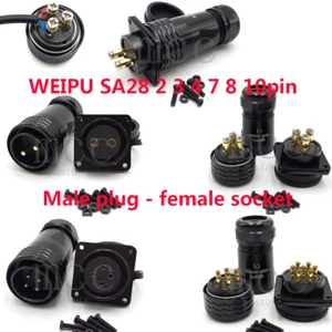 WEIPU SA28 Screw Crimping 2-10 pin Connector Panel Mount Circular Plug & Socket - Picture 1 of 18