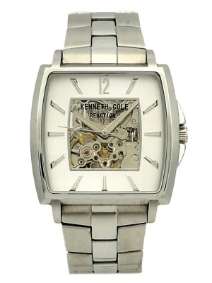 Kenneth Cole KC3770 relógio social masculino automático esqueleto luxo aço inoxidável - Imagem 1 de 4