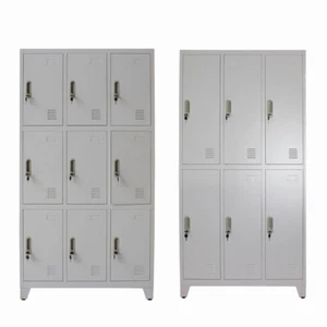 180cm Tall Metal Storage Cupboard 6/9 Doors Cabinet Gym Staff School Locker - Picture 1 of 21