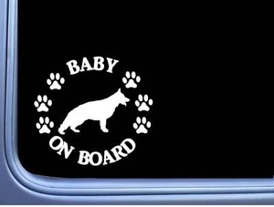 Baby on Board German Shepherd L472 6" dog Sticker decal - Picture 1 of 1