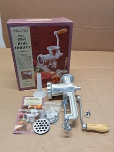 KitchenCraft Home Made No. 8 Meat Mincer in Gift Box, Cast Iron, 28 x 24 x 9 cm. - Picture 1 of 4