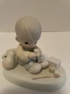 1987 PRECIOUS MOMENTS LOVE IS THE GLUE THAT MENDS #104027 1ST ED FIGURINE NO BOX - Picture 1 of 6