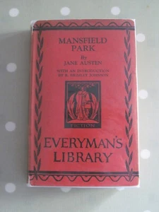 MANSFIELD PARK BY JANE AUSTEN EVERYMANS LIBRARY HARDBACK WITH DUST JACKET 1931 - Picture 1 of 8