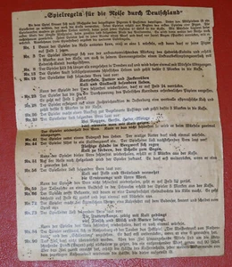 Vecchio manuale di gioco regole del gioco viaggio attraverso la Germania 1930/40 circa - Foto 1 di 1