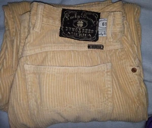 Pantalón para hombre Lucky Dungarees of America Corderoy talla 34 ajuste holgado con botones mosca - Imagen 1 de 5