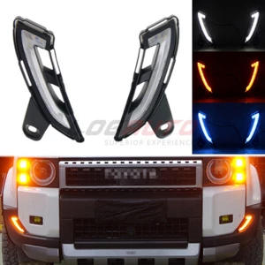 For Toyota Land Cruiser Prado 2024+ LED Daytime Running Light Fog DRL with Turn - Foto 1 di 12