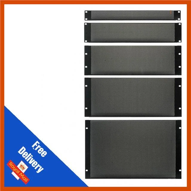 DY Pro Audio | 19" Mesh/Vented Solid Steel Rack Blanking Panel/Plate | 1/2/3/4U
