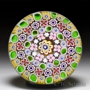 Pisapapeles Damon MacNaught 2023 concéntrico cerrado millefiori y flores cornejo - Imagen 1 de 2