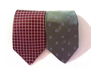 (2) BROOK BROTHERS verde seta (346) - Cravatte bordeaux - Foto 1 di 9