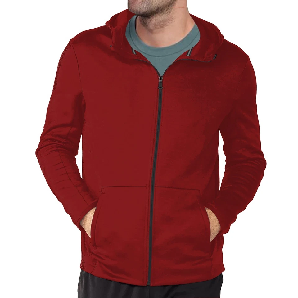 Nueva chaqueta con capucha Tek Gear para hombre grande y alta ultra suave polar polar cremallera completa Foto 1 de 1