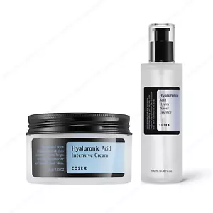 COSRX Hyaluronic Acid Hydra Power Essence 100ml & Intensive Cream 100g/Glowy - Picture 1 of 2