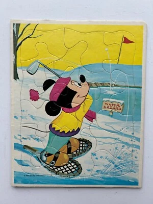 PUZZLE BANDEJA MICKEY MOUSE VINTAGE, TEMÁTICA GOLF, COMPLETO, EXCELENTE, WALT DISNEY Foto 1 de 4