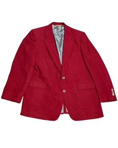 Hart Schaffner & Marx Gold Trumpeter Blazer 42R | Rot 100% Kaschmir 1986 USA - Bild 1 von 9