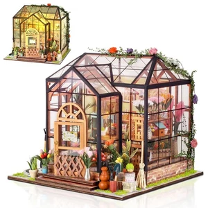 Casa de muñecas miniatura con muebles DIY madera casa de muñecas kit LED habitación creativa 2025 - Imagen 1 de 21