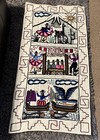 Vintage Peruvian Embroidered Textile Wall Hanging Folk Art Blanket