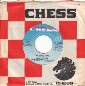 Chuck Berry My Ding-A-Ling 7" vinyl USA Chess 1972 large centre label design in - Picture 1 of 4
