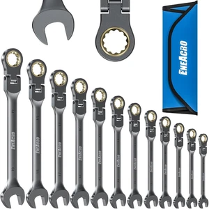 Set Di Chiavi Combinate a Cricchetto Da 12 Pezzi, Set Di Chiavi Antiscivolo a Te - Foto 1 di 12