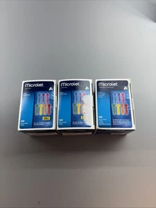 Bayer Microlet Colored Lancets  300ct (3 boxes) NEW UNOPENED EXP 2023/2027 - Picture 1 of 5