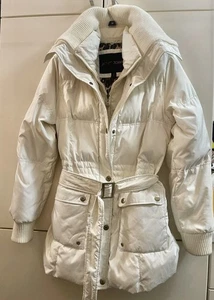 Betsey Johnson Women's Down/Waterfowl Feather Ivory  Puffy Coat/Jacket Size S - Picture 1 of 11