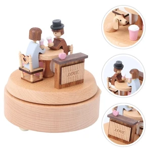 Caja de música de madera hombre madre cajas San Valentín San Valentín decoración del hogar - Imagen 1 de 12