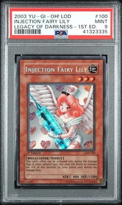 Yu-Gi-Oh! 2003 Injection Fairy Lily LOD-100 1st Edition - PSA 9 - Image 1 of 2