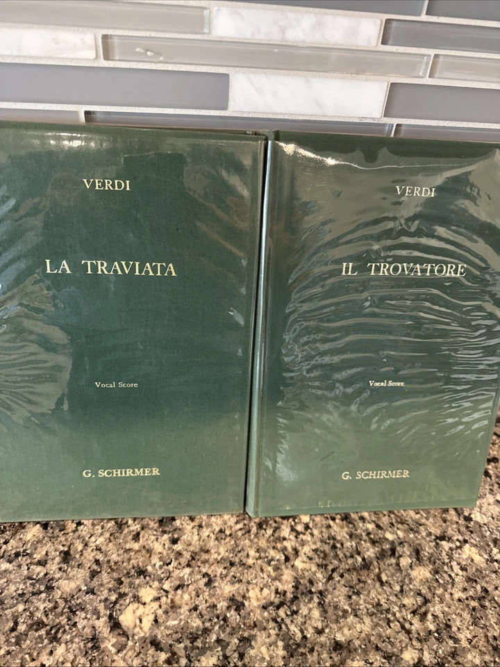 Verdi 🎶 Opera Vocal Score Set 2 HC La Traviata & Il Trovatore  G. Schirmer MINT - Image 1 of 4