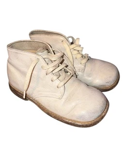 VINTAGE BABY SHOES ANTIQUE OLD LEATHER - Picture 1 of 7