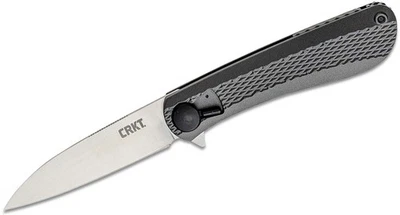 Faca CRKT K350KXP Slacker Flipper 3,3" lâmina de ponta de gota de cetim alças de alumínio - Imagem 1 de 4