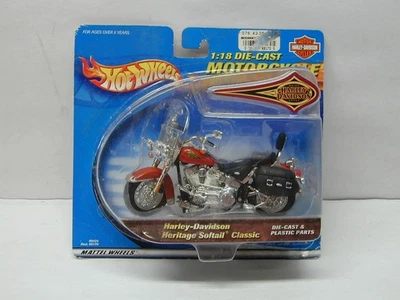 Hot Wheels 1:18 Die-Cast Harley-Davidson Heritage Softail Classic 2000 Mattel - Image 1 of 2