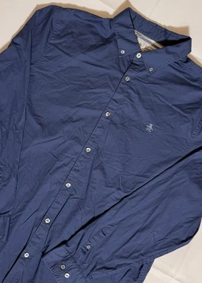 Penguin, Munsingwear, RN37763, de colección, todo algodón, manga larga, azul, hombre, XL Foto 1 de 4