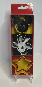 Disney Parks MICKEY Maus Ausstechformen Metall - Set 3 HAND OHREN STERN NEU IM KARTON - Bild 1 von 10
