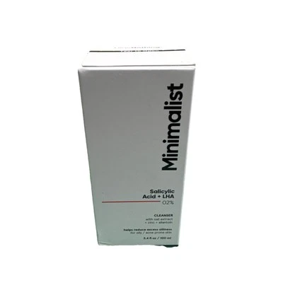 Minimalist Salicylic Acid + LHA 2% Cleanser 3.4 oz Acne/Oily Skin NEW - Image 1 of 4