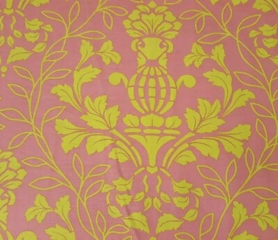 City Blooms BTY Kitty Yoshida Benartex Large Floral Yellow Dusty Pink - Image 1 of 3