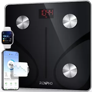 RENPHO Bluetooth Body Fat Scale, Smart BMI Scale Digital Bathroom Weight Scale, - Picture 1 of 7